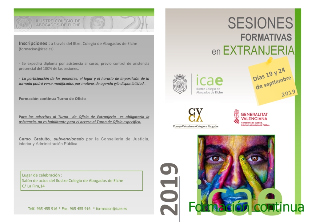 Sesión Formativa Extranjería @ Salon de Actos del ICAE